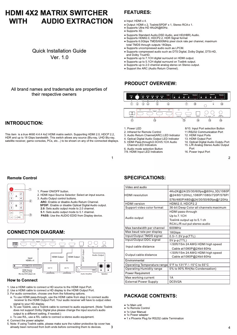First page image of the manual for MC-HM-MT402H