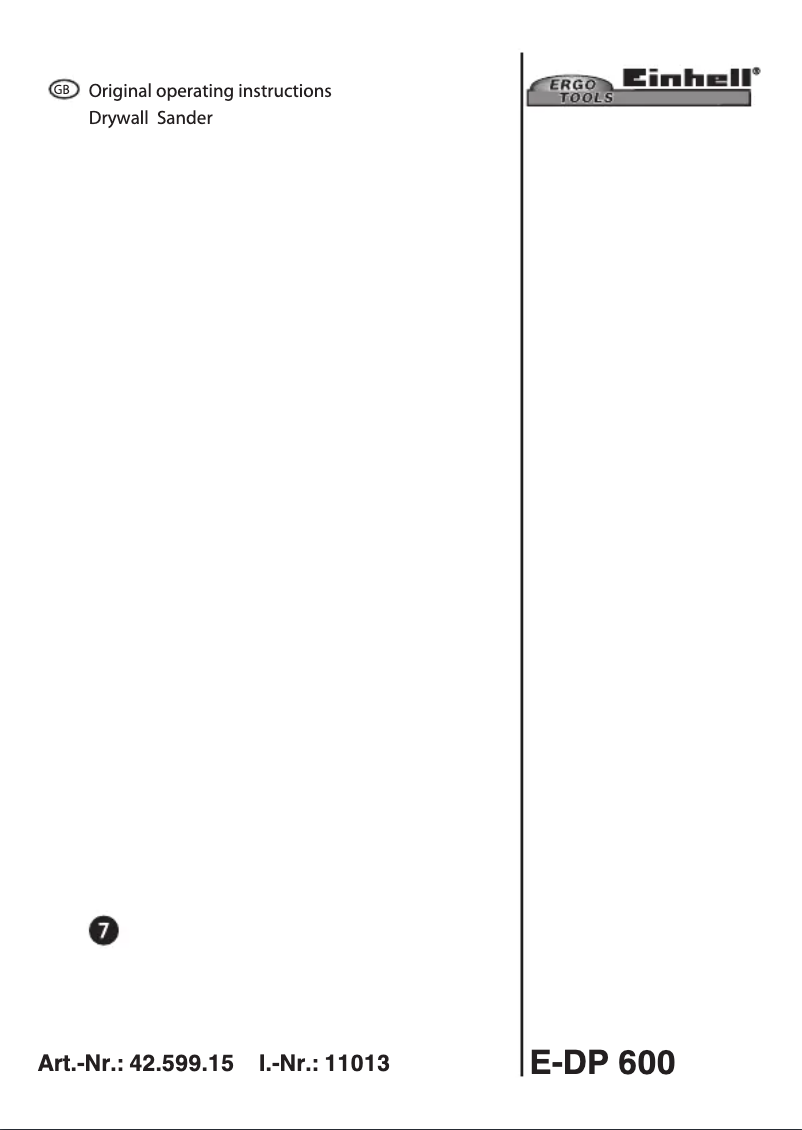 First page image of the manual for E-DP 600