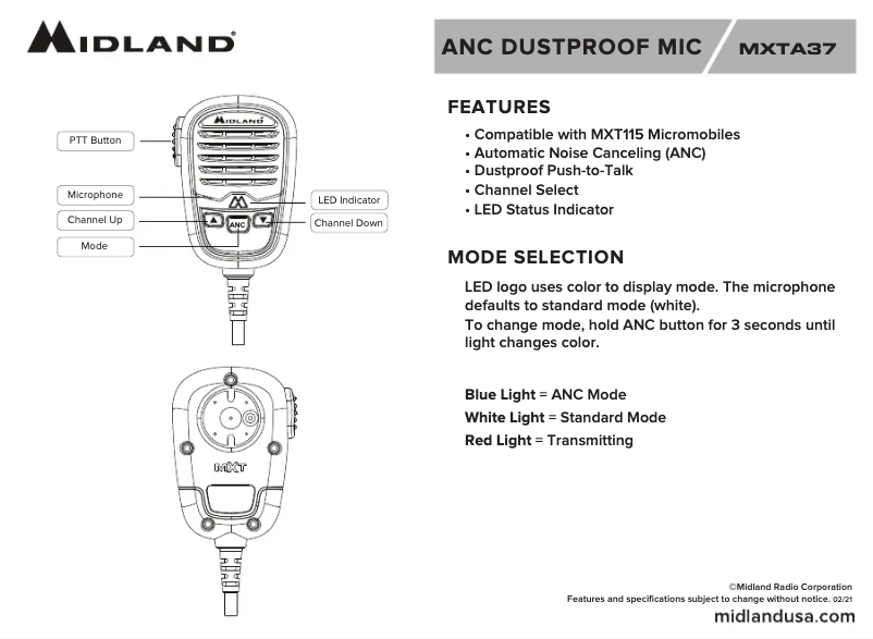 Page 1 of the manual Quick Start Guide Midland MicroMobile ORMXT115
