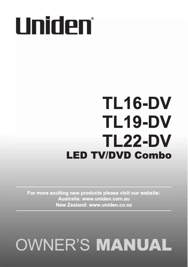 First page image of the manual for TL22-DV