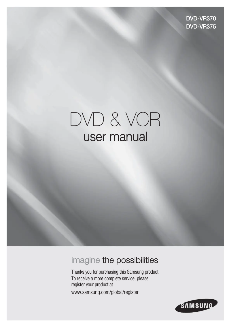 First page image of the manual for DVD-VR375