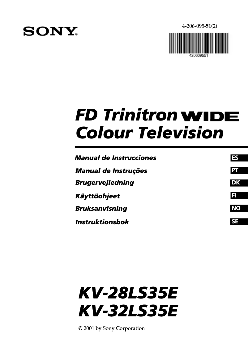 First page image of the manual for KV-28LS35E