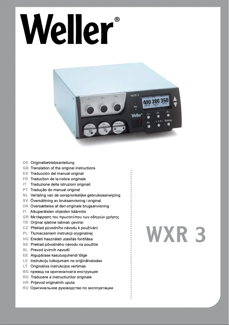 First page image of the manual for WXR 30