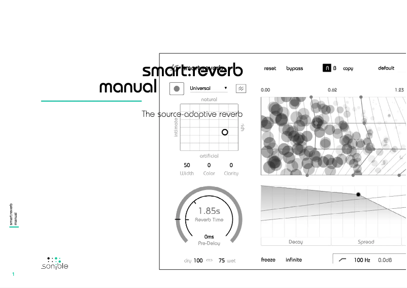 First page image of the manual for smart:reverb
