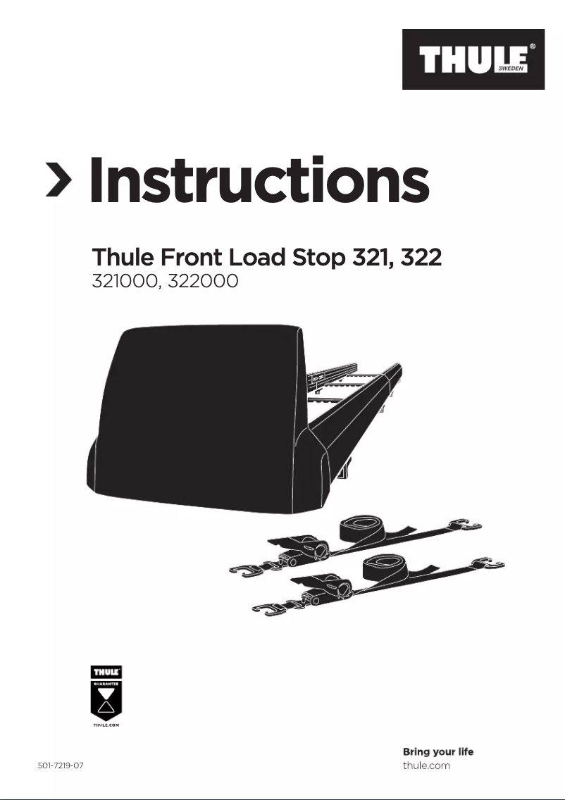 Page 1 of the manual User Manual Thule Side Profile