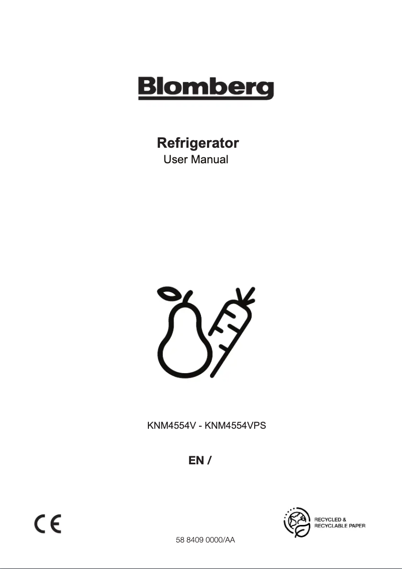 Page 1 of the manual User Manual Blomberg KNM4554VPS