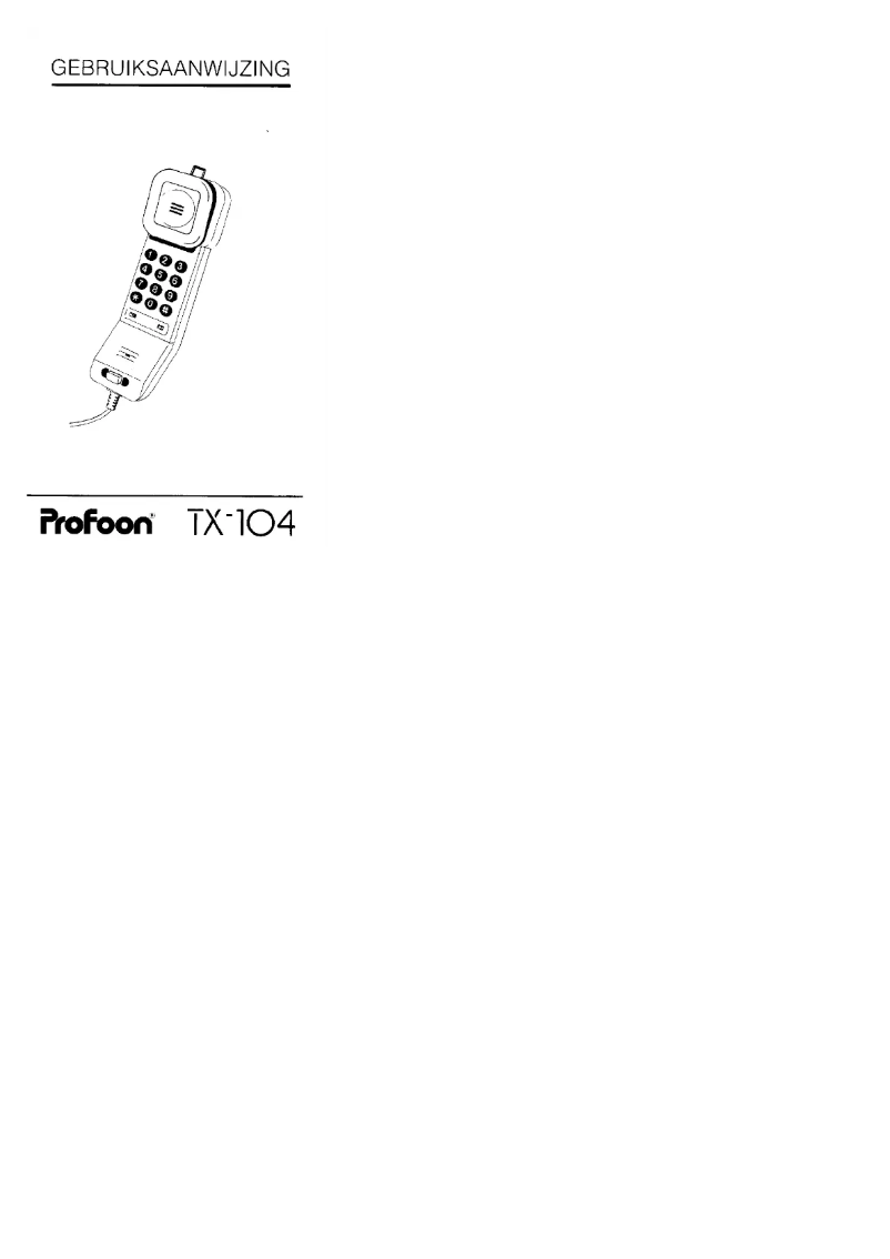 First page image of the manual for TX-104