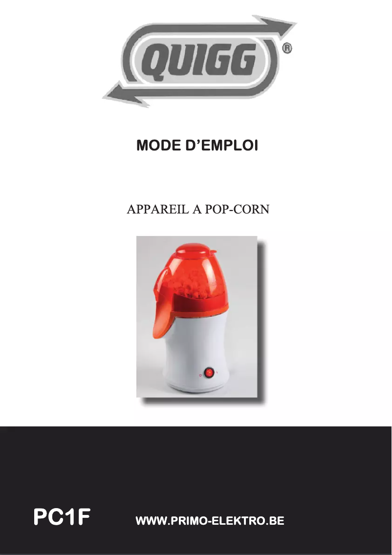 First page image of the manual for PC1