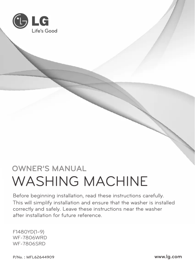 First page image of the manual for F1480YD5