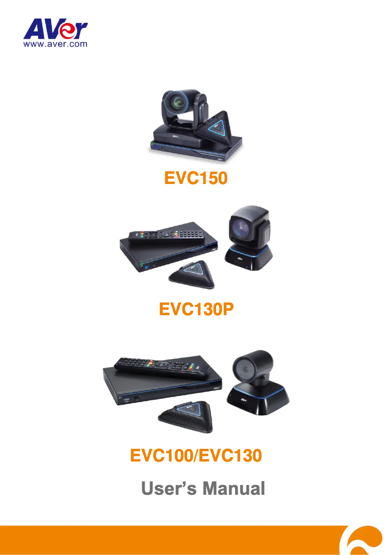 Page 1 of the manual User Manual AVer EVC130