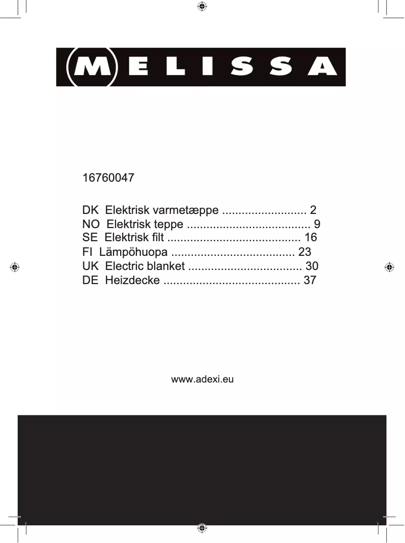 First page image of the manual for 16760047