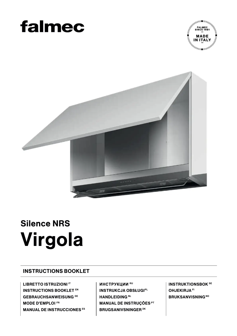 First page image of the manual for Virgola NRS