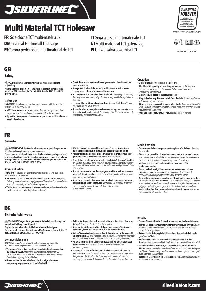 First page image of the manual for 525438