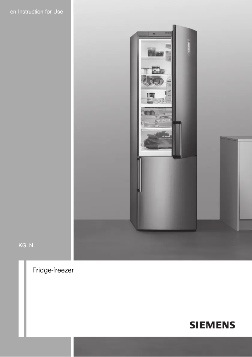 Page 1 of the manual User Manual Siemens KG39NVI22