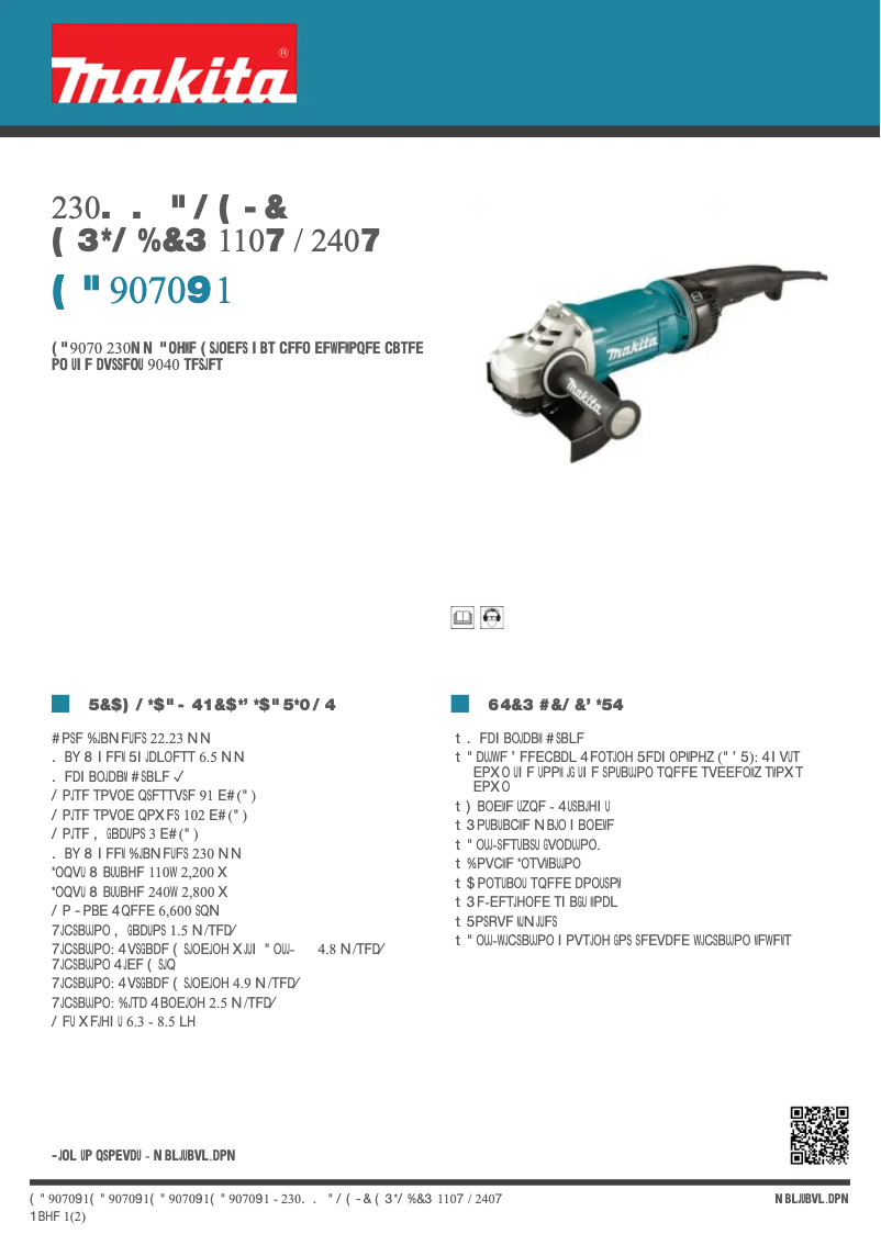 First page image of the manual for GA9070X1