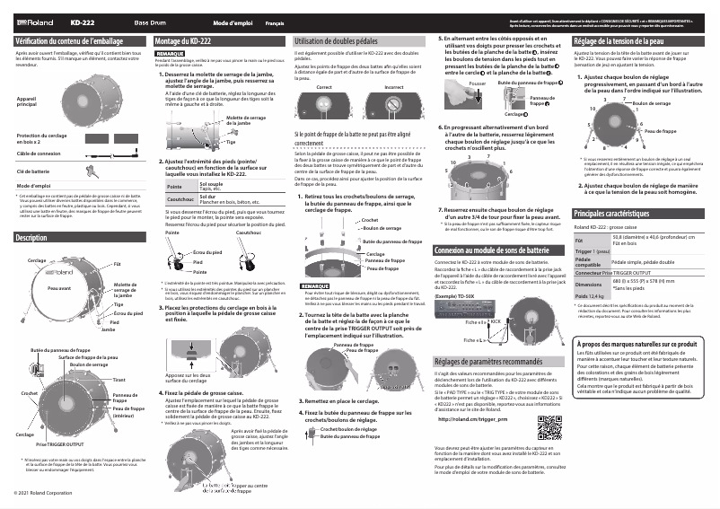 First page image of the manual for KD-222