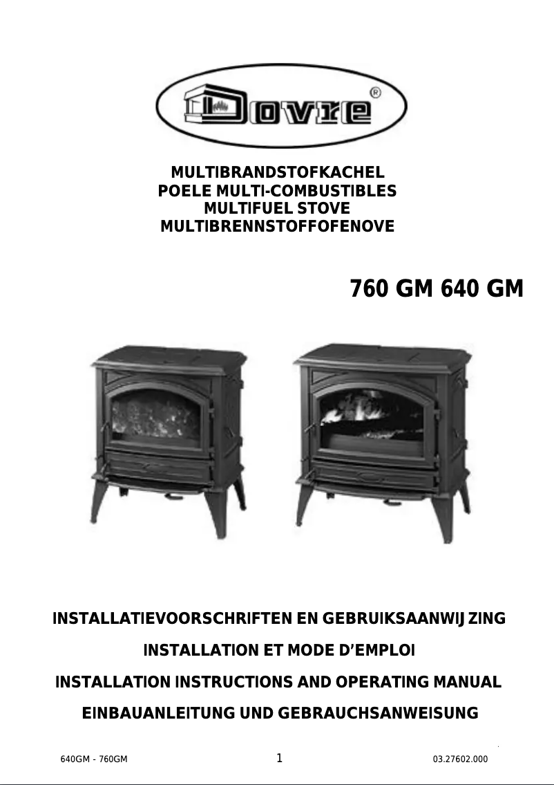 First page image of the manual for 640 GM