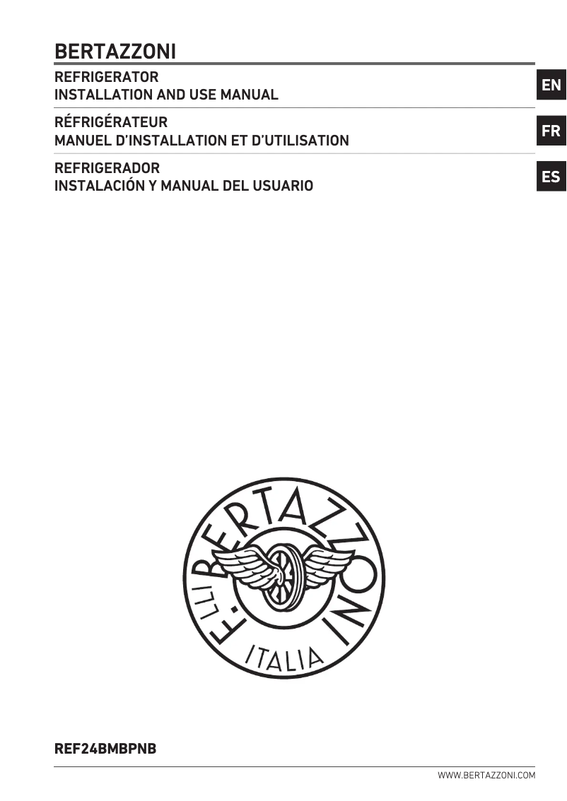 Page 1 of the manual Installation Guide Bertazzoni REF24BMBPNB