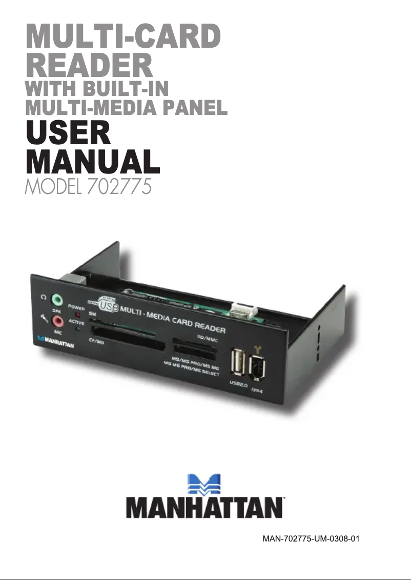 Page 1 of the manual User Manual Manhattan 702775