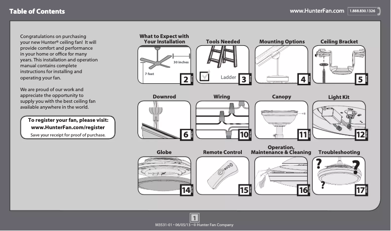 First page image of the manual for Fanaway