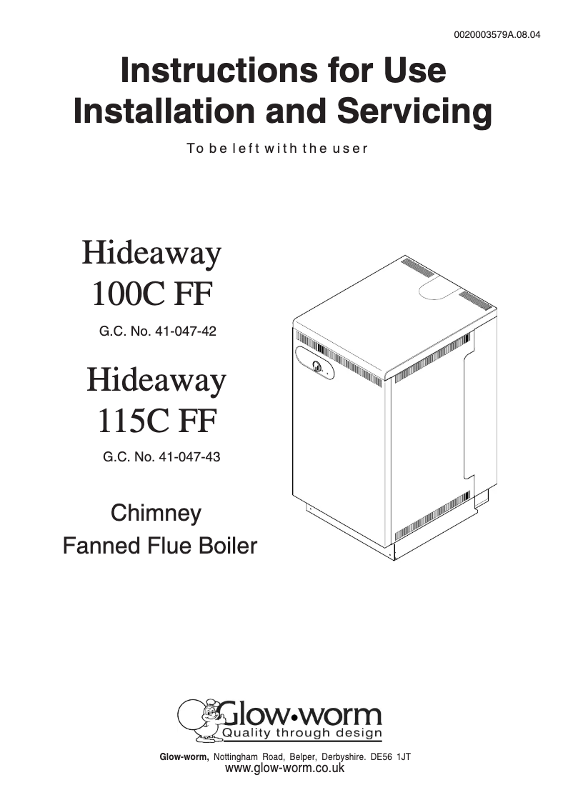 First page image of the manual for Hideaway 115C FF