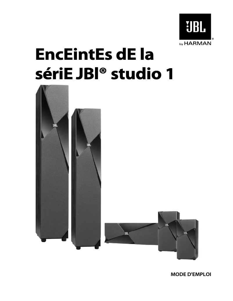Page 1 of the manual User Manual JBL Studio 130BK