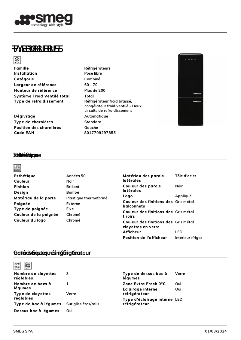 First page image of the manual for FAB38LBL5