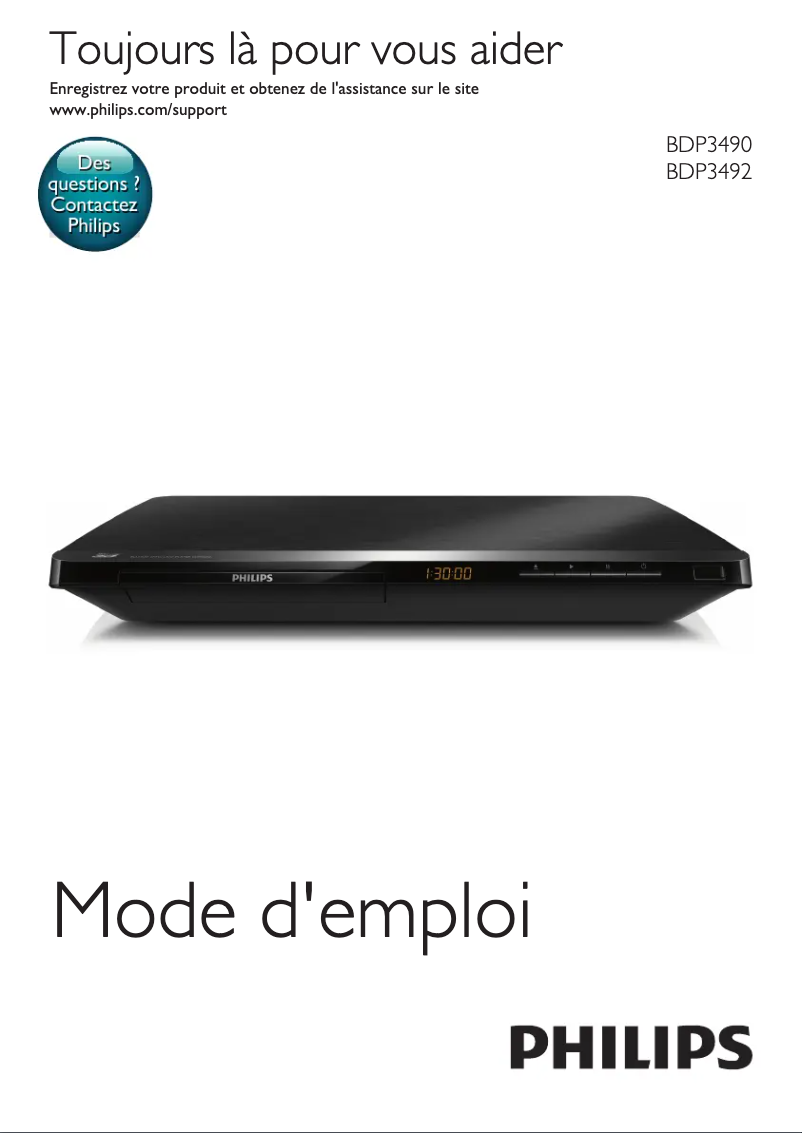 First page image of the manual for BDP3492