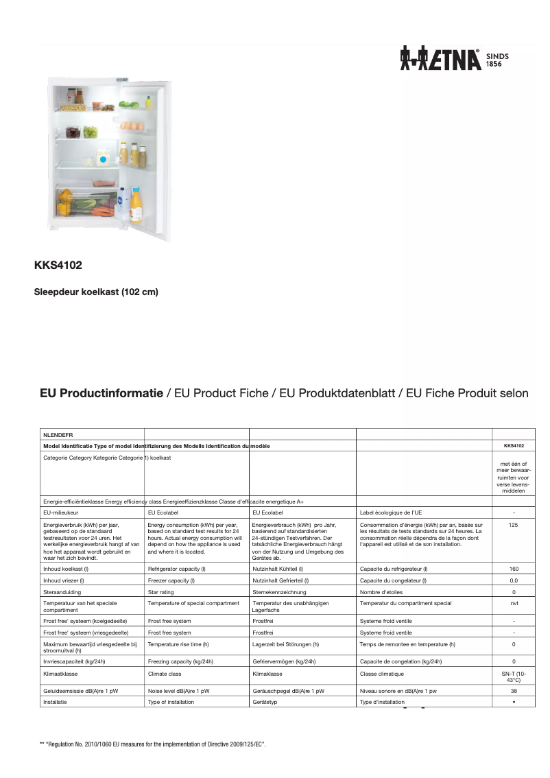 First page image of the manual for KKS4102