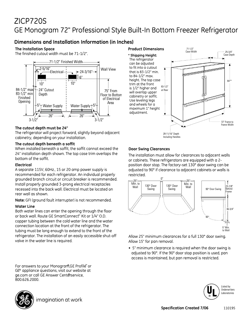 First page image of the manual for ZICP720SSS