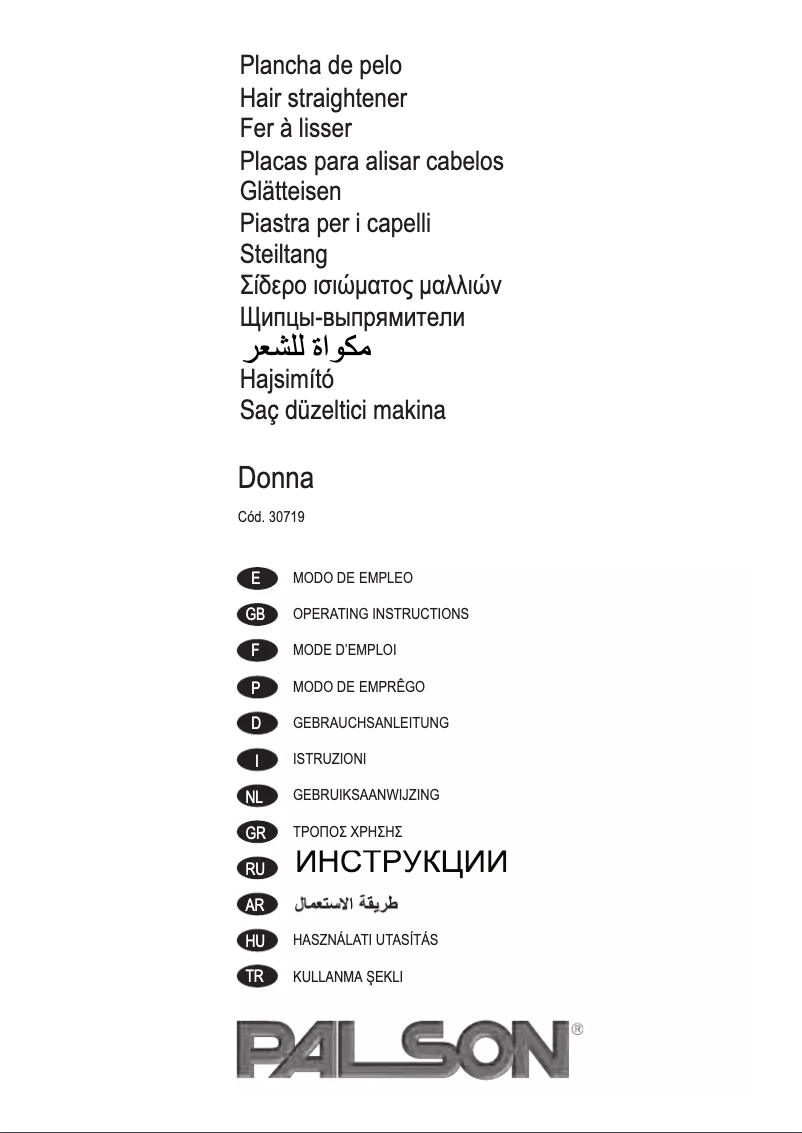 Page 1 of the manual User Manual Palson Donna