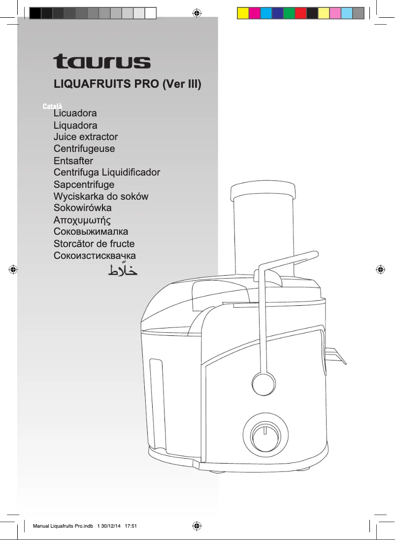 First page image of the manual for Liquafruits Pro (Ver III)
