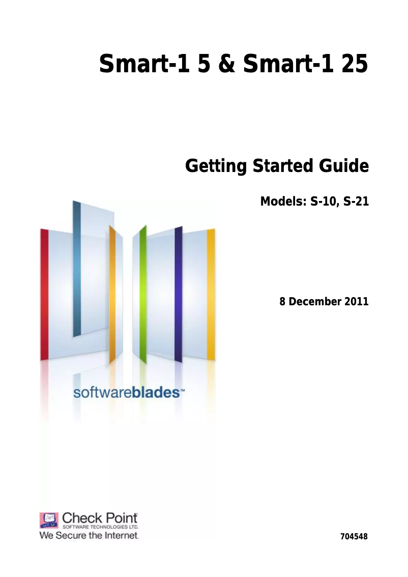 Page 1 of the manual User Manual Check Point Smart-1 25b