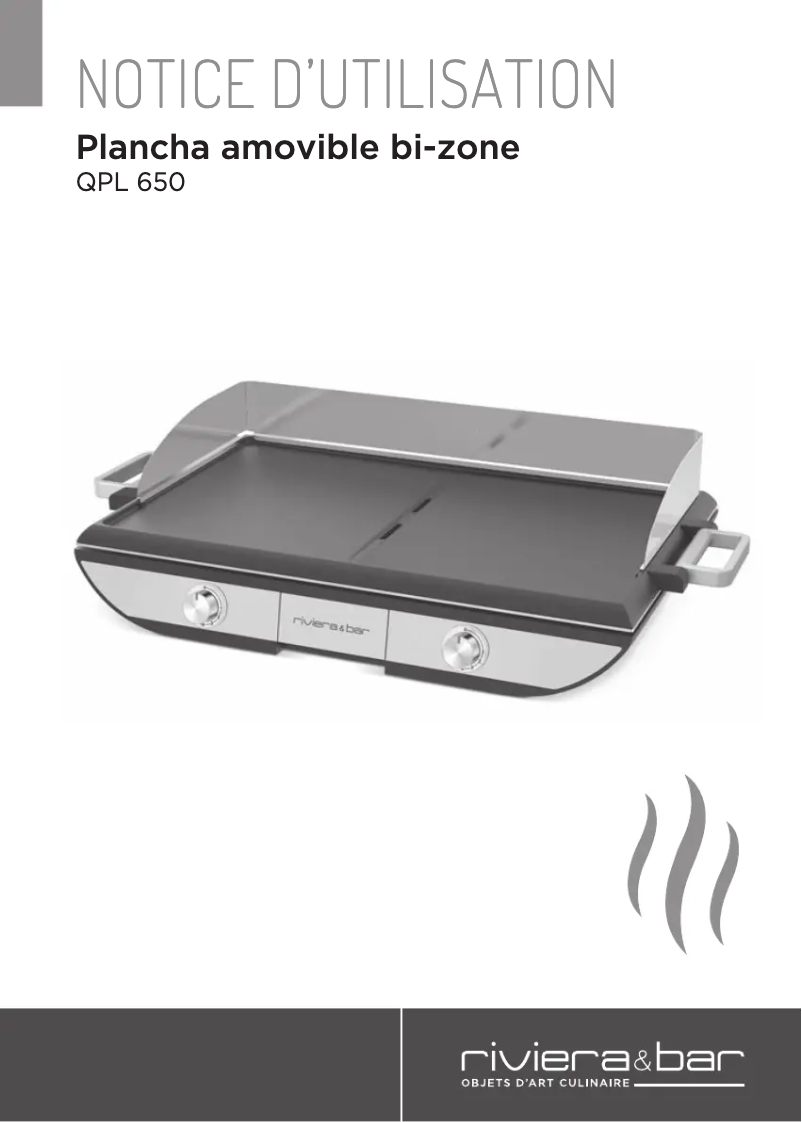 Page 1 of the manual User Manual Riviera & Bar QPL650