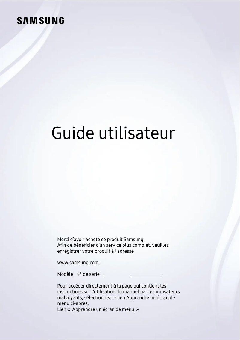 First page image of the manual for UA85DU7000U