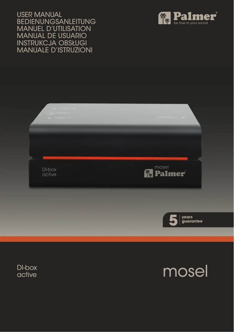 Page 1 of the manual User Manual Palmer RIVER mosel