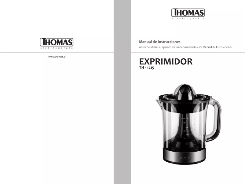 First page image of the manual for TH-1215