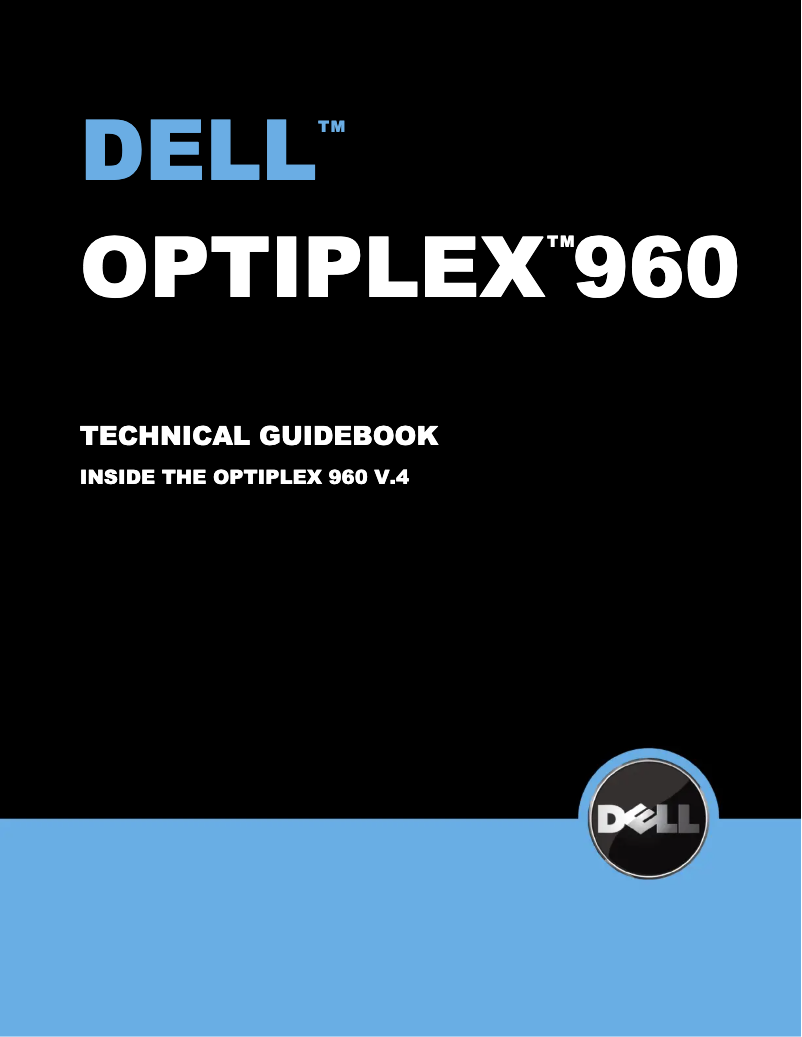 First page image of the manual for OptiPlex 960 MT