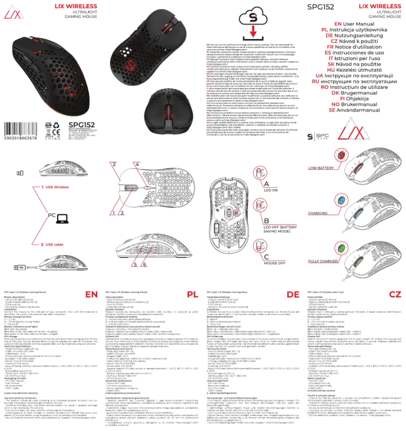 First page image of the manual for LIX Wireless SPG152