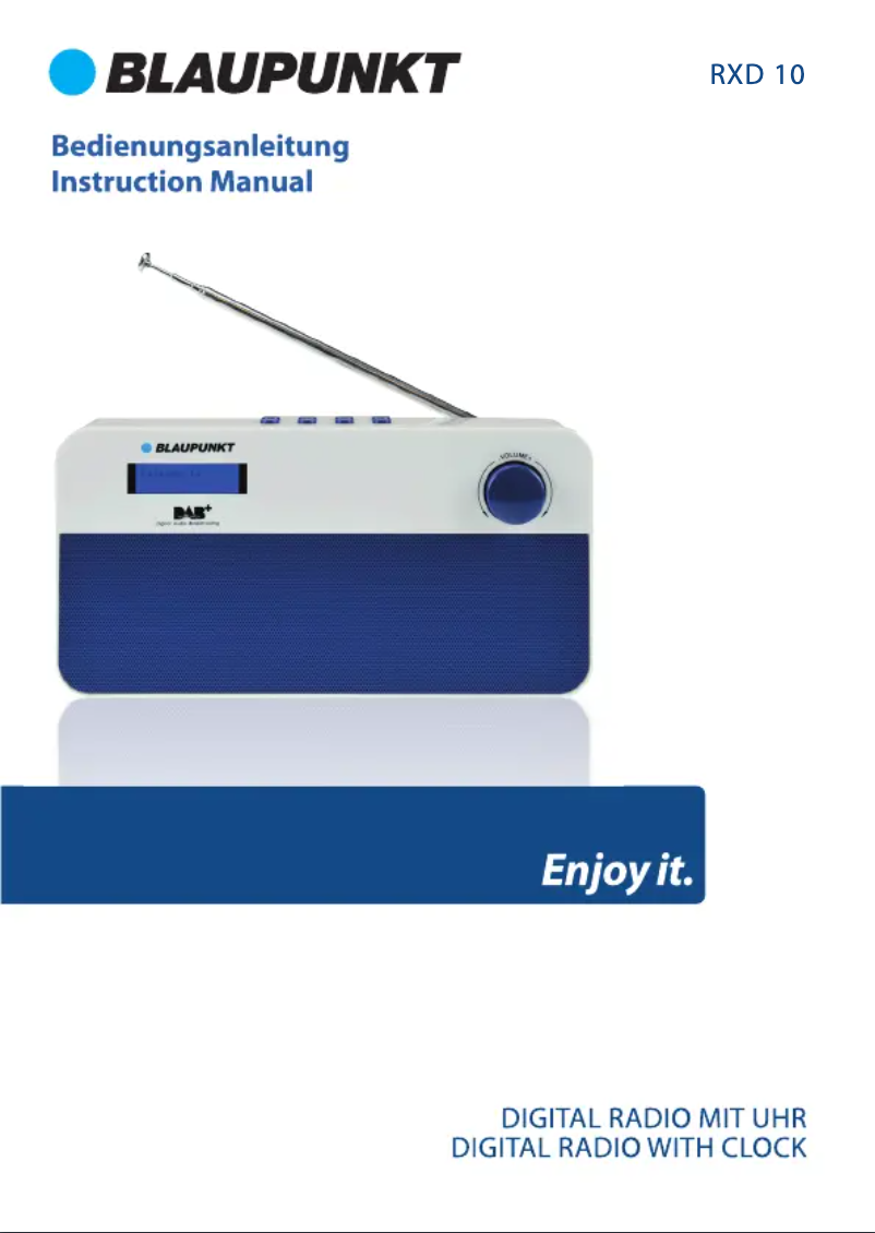Page 1 de la notice Manuel utilisateur Blaupunkt RXD10