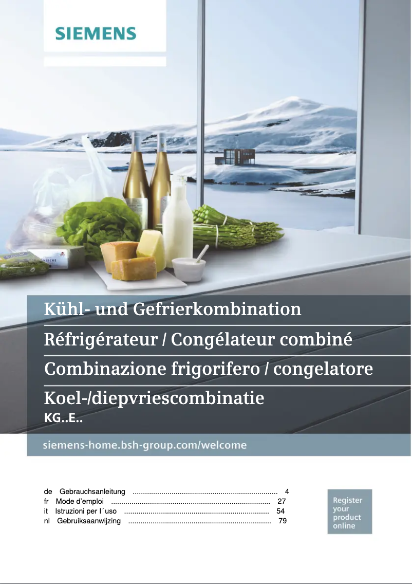 First page image of the manual for KG36EALCA