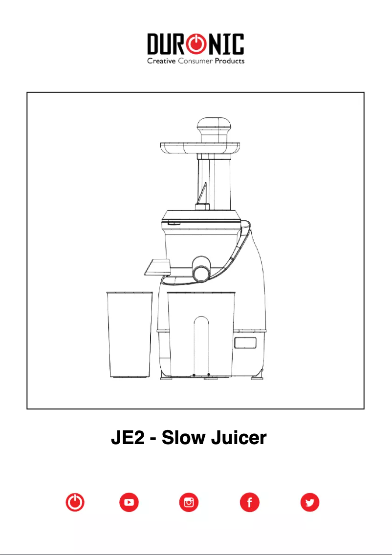First page image of the manual for JE2