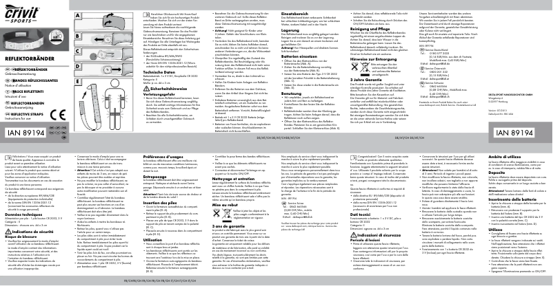 First page image of the manual for IAN 89194