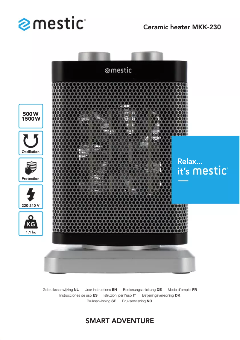 First page image of the manual for MKK-230