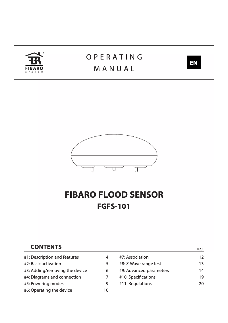 Page 1 of the manual User Manual Fibaro FIBEFGFS-101-ZW5