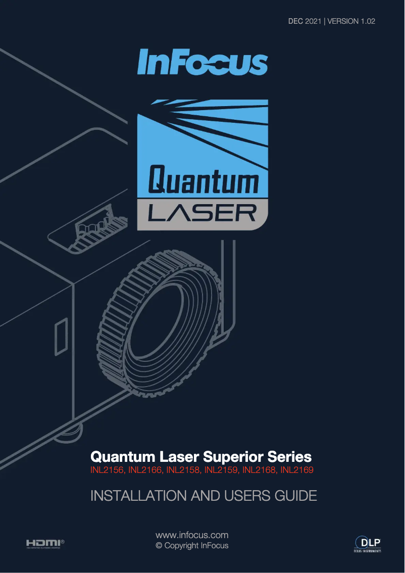 First page image of the manual for Quantum Laser INL2159