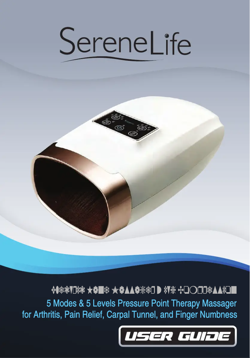Page 1 of the manual User Manual SereneLife SLHNDMSG85WT