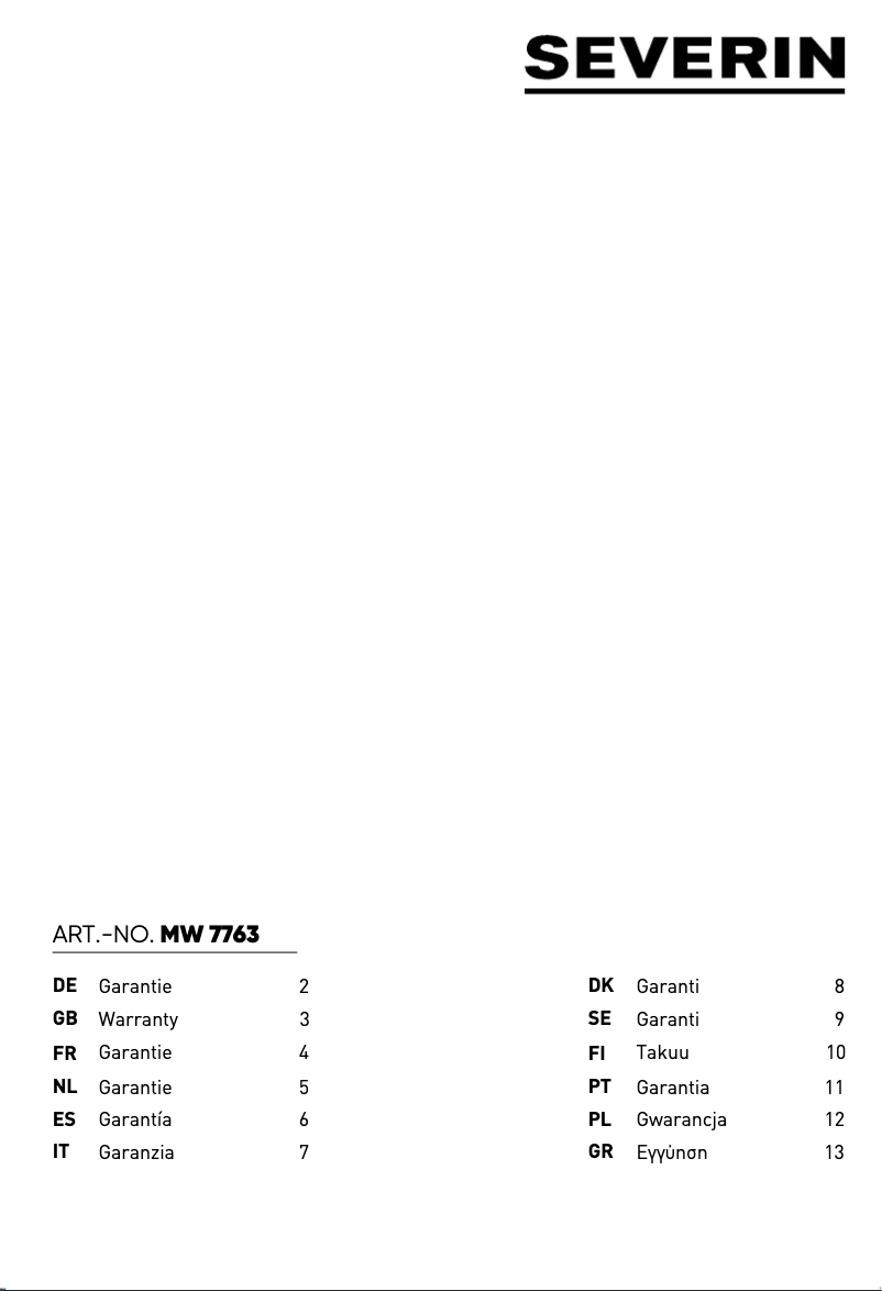 First page image of the manual for MW 7763