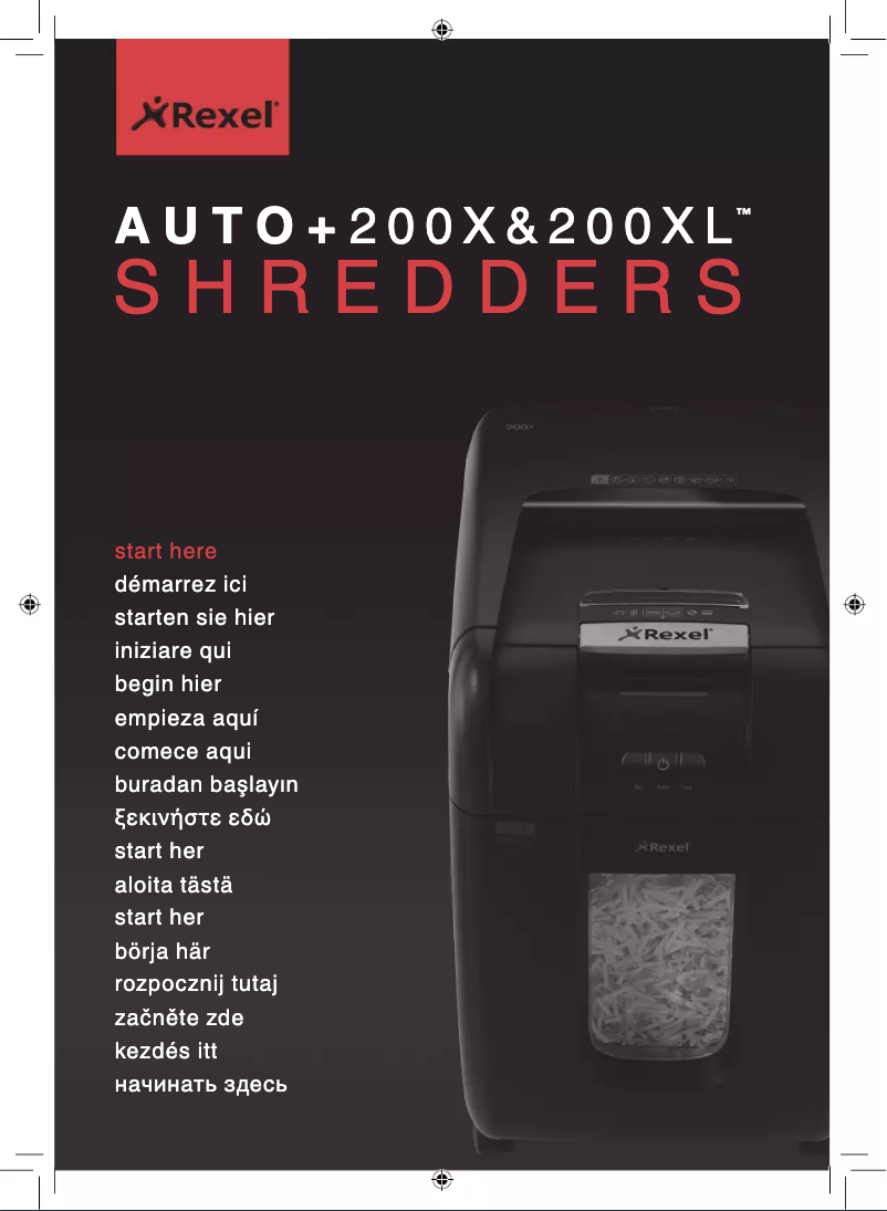 Page 1 of the manual User Manual Rexel Auto+ 200XL