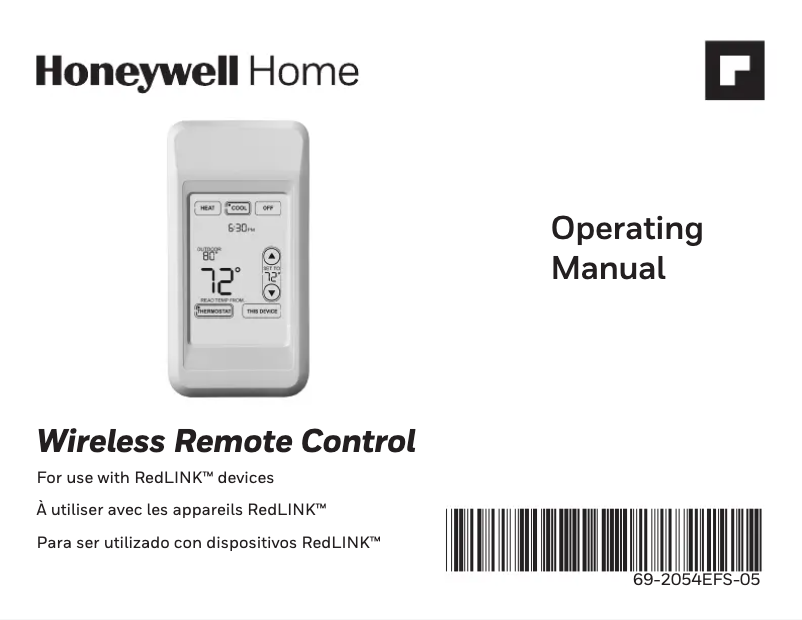 Page 1 of the manual User Manual Honeywell FocusPro TH6320R